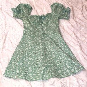 Shein Green Floral Dress
